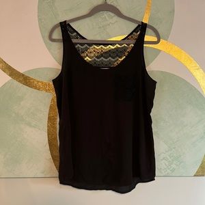 Loft Tank Blouse with lace back